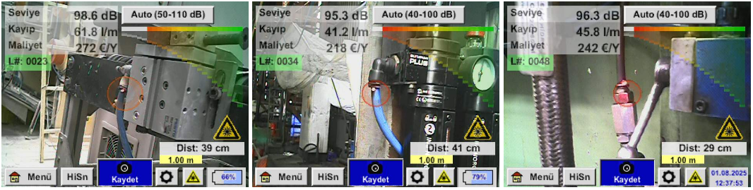 Kameralı ultrasonik cihazla yapılan kaçak ölçüm görüntüsü: seviye, debi kaybı ve yıllık maliyet